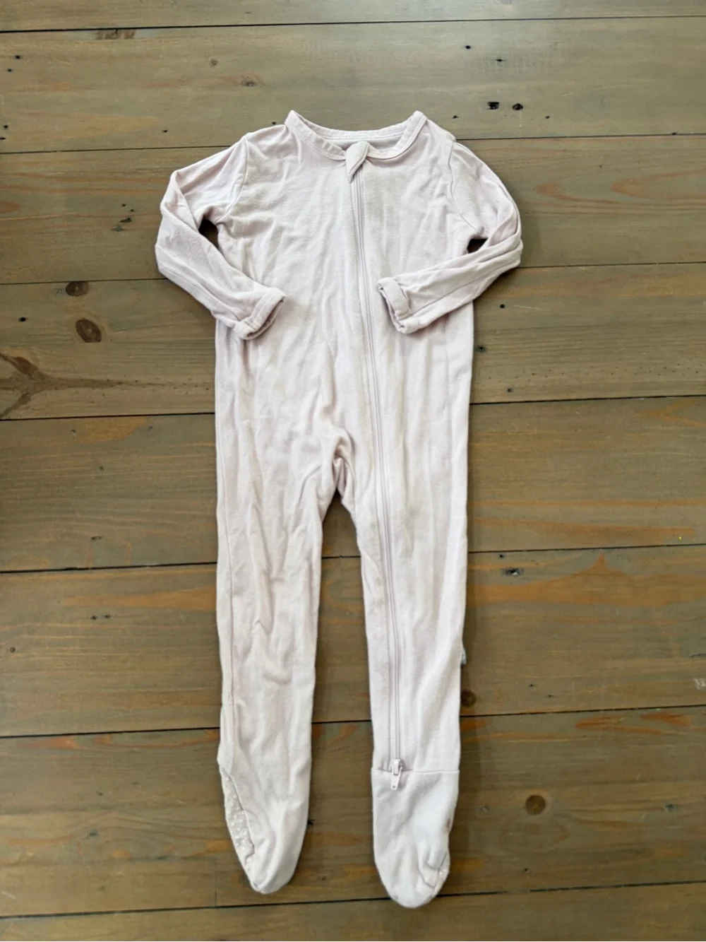 Kyte BABY Soft Pink Bamboo Footed Pajamas - 6-12 Months